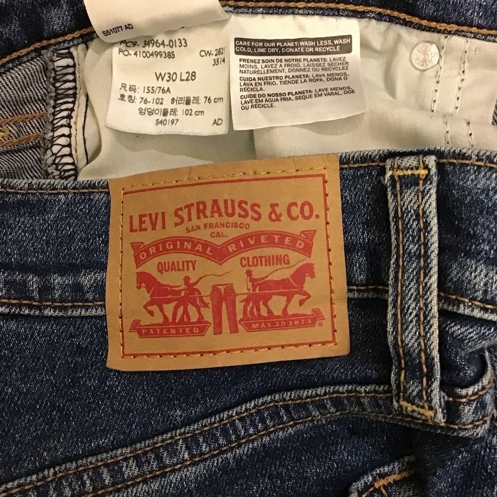 Levi’s 30 (10/11) Wedgie Straight Jeans Women’s High Rise Button Fly 34964-0133 - Picture 13 of 15